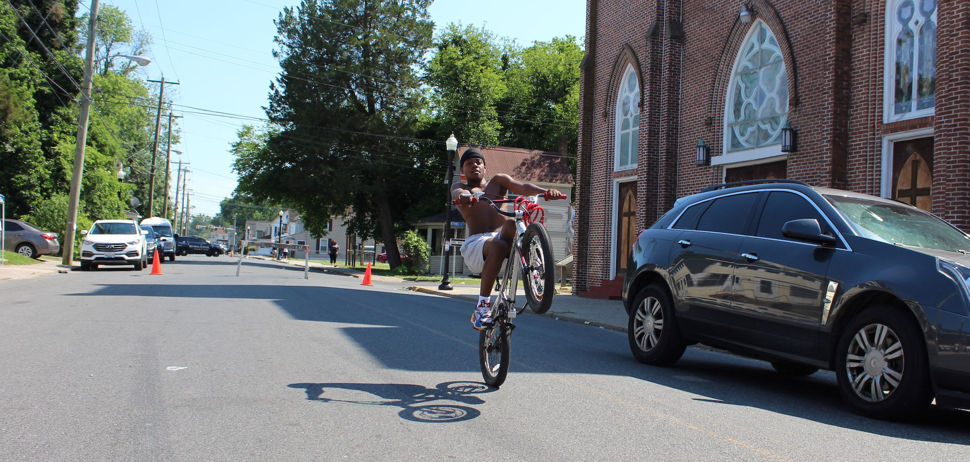 Justice for Ra Street Event wheelie